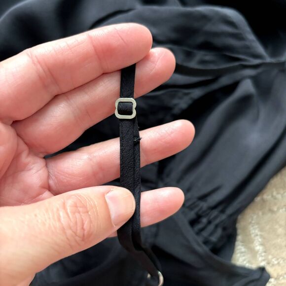 Twelfth Cynthia Vincent Silk Babydoll Tank Shirt Womens S Black Empire Waist Y2K - Picture 4 of 10